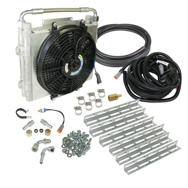 Xtrude Double Stacked Transmission Cooler with Fan - Complete Kit