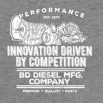 BD PERFORMANCE MFG GREY PULLOVER HOODIE