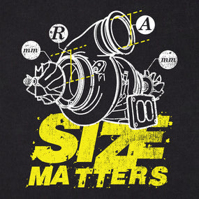 BD T-SHIRT "SIZE MATTERS" TURBO GRAPHIC BLACK