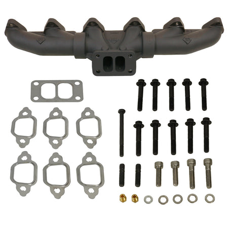 EXHAUST MANIFOLD KIT STOCK/T3 DODGE 12-VALVE 5.9L CUMMINS 1988-1998