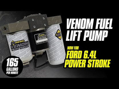 VENOM FUEL LIFT PUMP C/W FILTER & SEPARATOR FORD 6.4L POWER STROKE 2008-2010