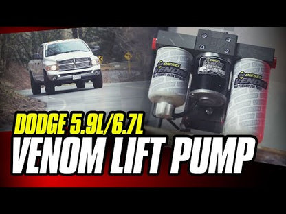 VENOM FUEL LIFT PUMP C/W FILTER & SEPARATOR DODGE 5.9L/6.7L CUMMINS 2005-2012
