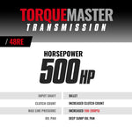 TorqueMaster Dodge 48RE Transmission - 2005-2007 4wd w/TVV Stepper Motor - c/w Auxiliary Filter & Billet Input